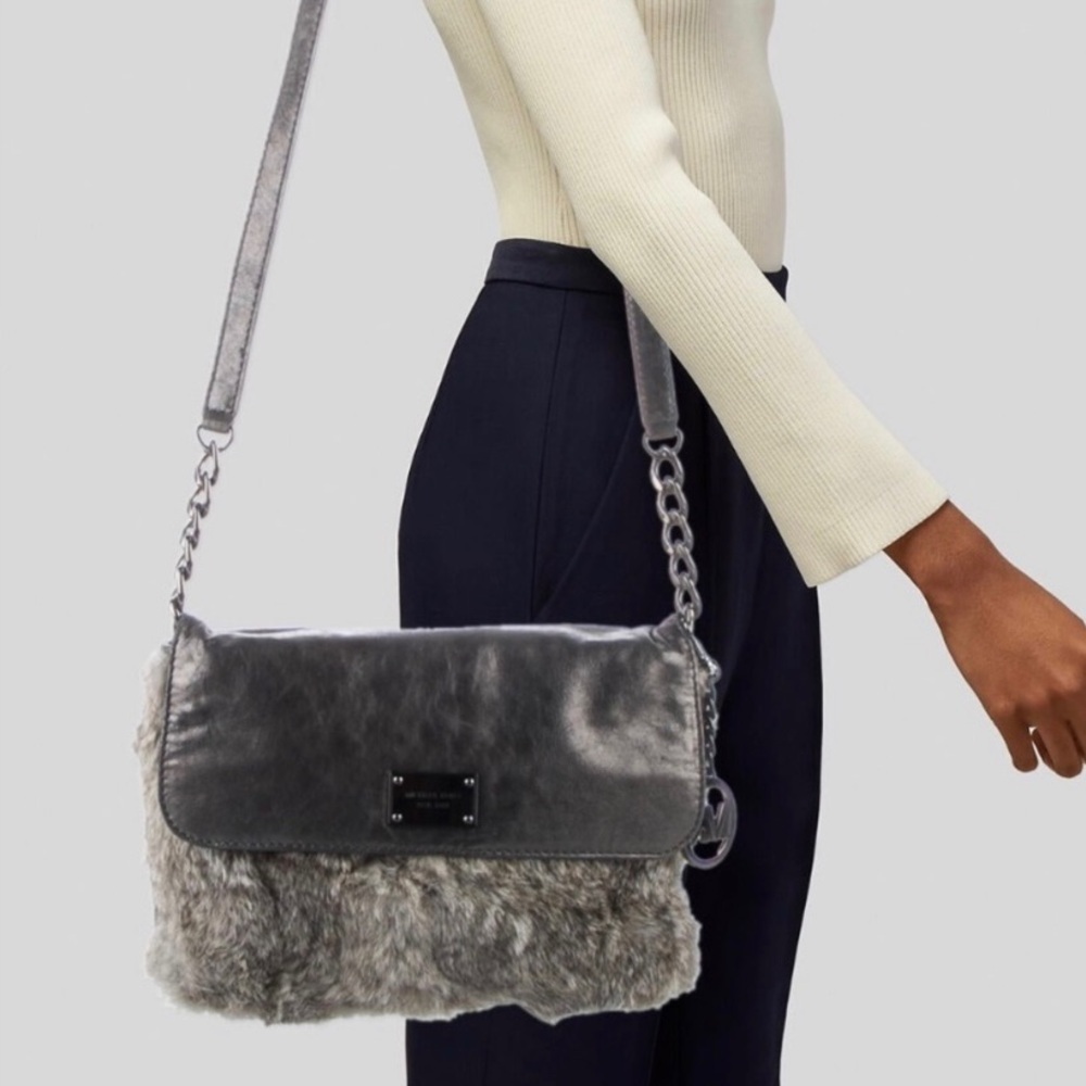 Authentic Michael Kors Rabbit Fur crossbody purse